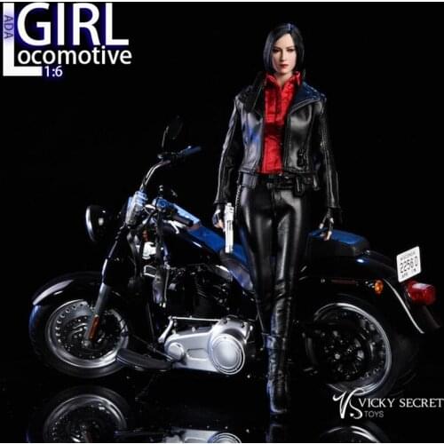 1/6 Scale Female Sexy Motorcycle Girl Leather Clothes Clothing Set For 12 inches Action Figure Doll Ada Body VStoys