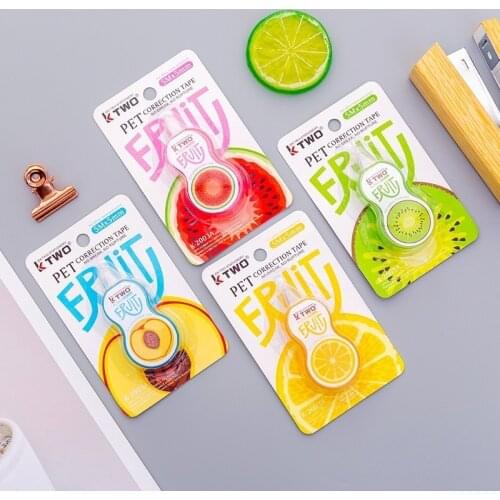 1 PCS New Cartoon Cute Fruit Color Correction Tape Material Escolar Kawaii Stationery School Office Supplies Papelaria 5m