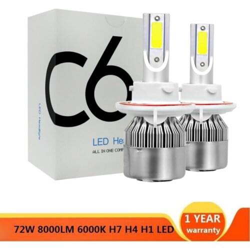 2Pcs LED H4 H7 Car Headlight Bulb 8000LM 6000K 4300K H1 H3 H11 H13 H27 880 9005 HB3 9006 HB4 9007 Running Fog Head Lamp