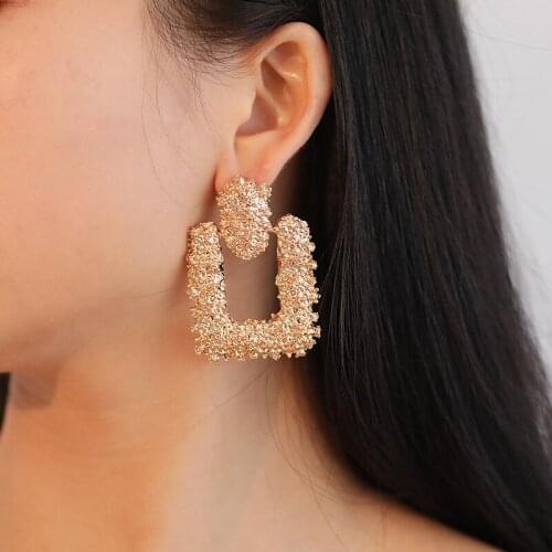 2021New Fashion Statement Earrings Big Geometric Round Earrings For Women Drop Earing Modern Female Jewelry