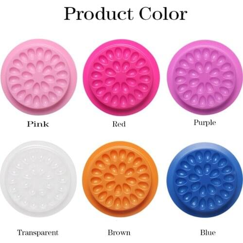 50Pcs Glue Gasket Lashes Holder Adhesive Pallet Eyelash Extension Glue Pads Stand On Eyelash Plastic Makeup Tools Accessories