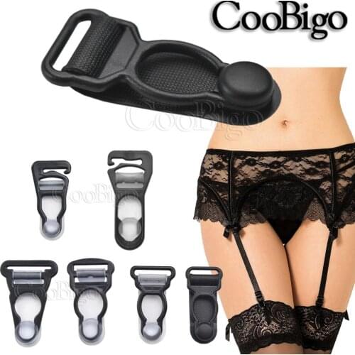 8pcs 10mm~19MM Plastic Black Corset Leg Garter Belt Clip Hooks Suspender Ends Hosiery Stocking Grips suspender clips