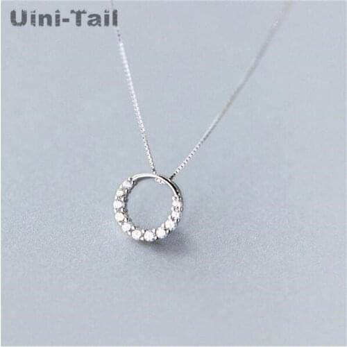 925 sterling silver fashion round necklace Europe and the United States personalized fashion trend circle items wholesale