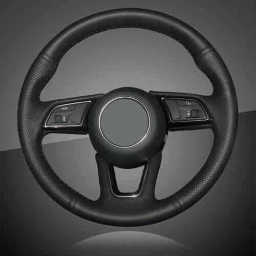 Artificial Leather Car Braid On Steering Wheel Cover for Audi A4L Car-styling