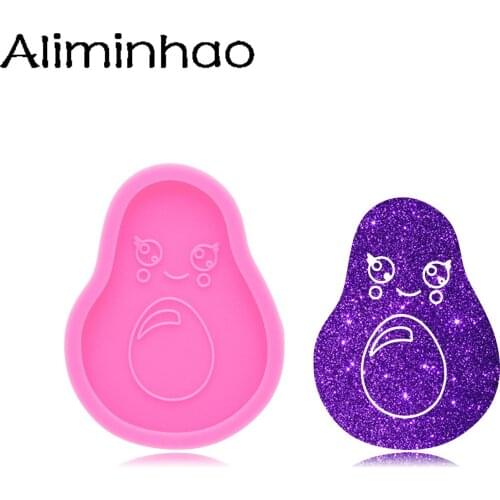 DY1209 Shiny Baby Pear Silicone Mold, Flexible Silicone Rubber Necklace Mold, Epoxy Resin Polymer Clay Jewelry Molds