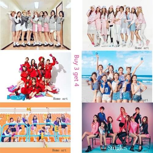 TWICE Korean band Posters Wall Stickers Decoration Good Quality Prints White Coated Paper