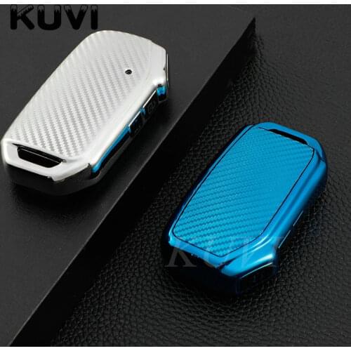 Carbon Car Remote Key Case Cover Protective Shell Fob For KIA Sportage R GT Stinger GT Sorento Ceed CD Cerato Forte 2018 2019