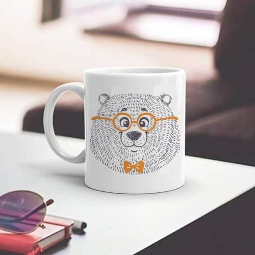 Mr Bear Coffee Mug Tea Milk Travel Cup Christmas Gift Mug for Your Husband Father Gift Mugs