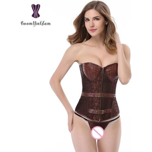 Free Shipping Plus Size Royal Court Punk Style Waist Trainer Slimming Body Shapewear Women Overbust Corsets & Bustiers 924