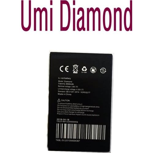 Large Capacity Li-ion High quality Replacement Battery Authentic profession 2650mAh For Umi Diamond /Diamond X mobile phone