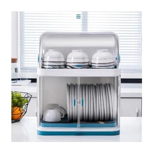 Mrosaa 2 Layers Table Plastic Dishes Rack Kitchen Plate Storage Holder Drainer Bowl Dish Drying Rack Home Cupboard Organizer