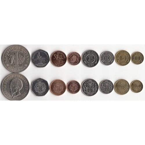 Guyana Set 8 Pieces America Coins New Original Coin Unc Commemorative Edition 100% Real