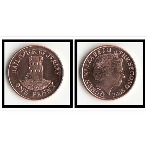 Jersey 1 Penny Coin Europe New Original Coins Unc Commemorative Edition 100% Real Rare Eu Random Year