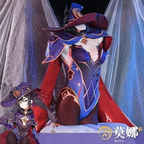 Genshin Impact Mona Cosplay Hot Game Costume Carnival Halloween Costumes Women Party Sexy Dress Uniform Cartoon Outfit