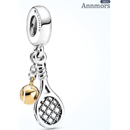 Tennis Straps Pendant 925 Sterling Silver Fits Pandora Bracelets for Woman Girl Beads Gifts for Women Bracelet and Necklace