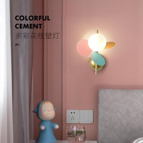 Nordic Style Multicolor Art Tree Wall Lights Creative Designer Parlor Kids Bedroom Bedside Cafe Decoration Wall Sconce Lighting