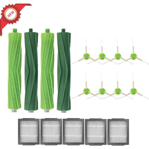 Replacement Side brush&Hepa Filters&Roller brush for iRobot Roomba i7 i7+/i7 Plus E5 E6 E7 Vacuum Cleaner Parts