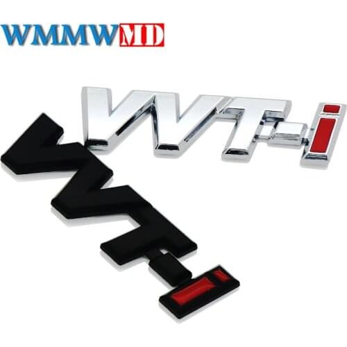 Car Styling 3D Metal Chrome VVT-i Emblem Car Fender VVTI Sticker Side Emblem Body Badge for TOYOTA Auto Accessories decoration