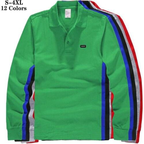 High quality 2020 Spring Autumn Brand Mens polos shirts Long sleeve 100% Cotton Mens clothes polos homme Fashion lapel mens tops