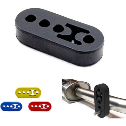 High Quality 11cm Car Universal 4 Holes Adjustable Exhaust Pipe Rubber Mount Bracket Auto Replacement Parts