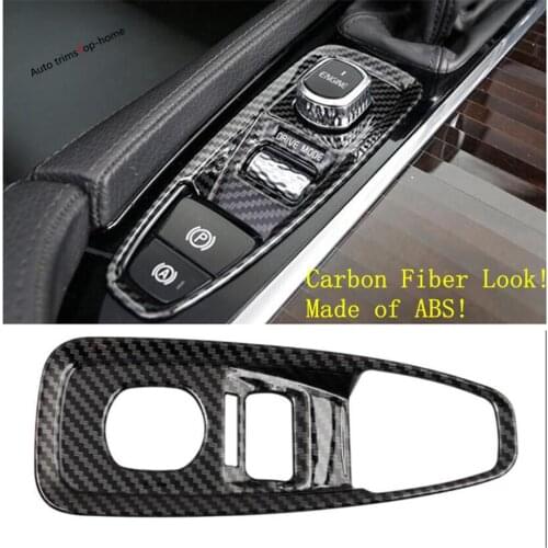 Yimaautotrims Stalls Gear Shift / Parking Handbrake Hand Brake Frame Cover Trim For Volvo V90 Cross Country S90 2017 - 2019 ABS