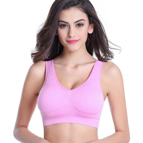 Bra With Pads Plus Size Bras For Women Active Bra Wireless Brassiere Push Up Big Size Vest Wireless