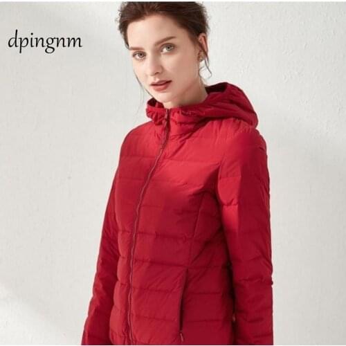 Pure Winter Lightweight Down Jacket Women Thick Warm Batwing Long Sleeve Loose Doudoune Pocket Ultra Light Duck Down