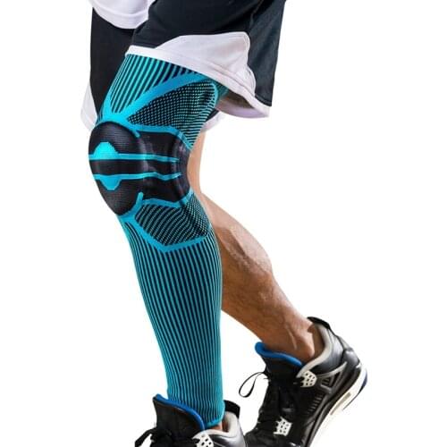 1pcs Long Knee Pads Running Leg Sleeve Calf Knee Brace Support Protector Ski/Snowboard Sport Kneepad Football Shin Guard