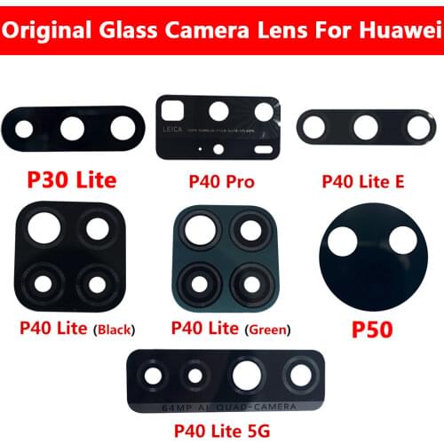 10PCS Original New Rear Back Camera Glass Lens With Sticker Adhesive For Huawei P30 Lite P40 Pro P20 Replacement Parts