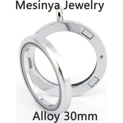 10pcs best quality 30mm strong magnetic glass locket for floating charms xmas gift , floating charms and plate not included
