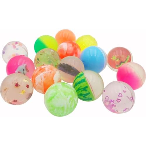 High quality 10 pieces 32mm rubber bouncy balls for capsule bouncy ball candy vending machine