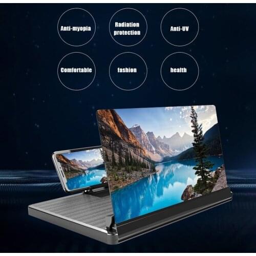 12In Phone Screen Amplifier Magnifying Folding Screen Enlarged Eyes Protection Stand for Video GK99