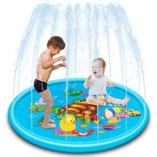 170cm Kids Sprinkler Pad Mat Children Summer Outdoor Water Splash Play Mat Lawn Inflatable Sprinkler Cushion Toy Fast Shipping