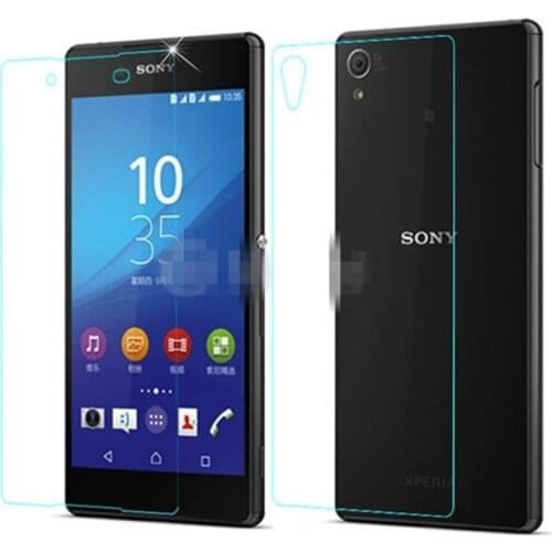 2Pcs Front + Back Screen Protector Tempered Glass for Sony Xperia M4 Aqua Z1 Z3 Z4 Z5 mini Compact Phone Case Protective Film