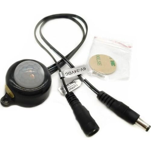 2023 DC5-24V 5A Mini Adjustable Auto PIR Infrared Motion Sensor Detector LED Light Strip Switch 5.5 DC plug