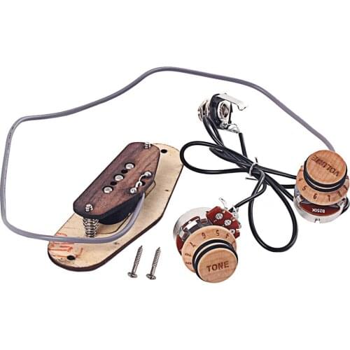 3 Poles Pickup Set Output Socket for 3-String Cigar Box Guitar Replacement Parts