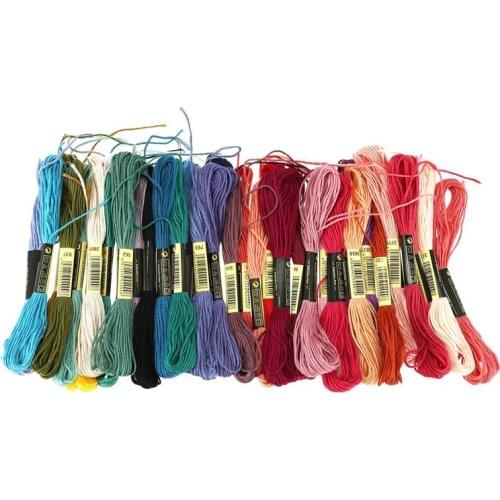 36 skeins of thread Multicolored For Embroidery Cross needle Knitting Bracelets