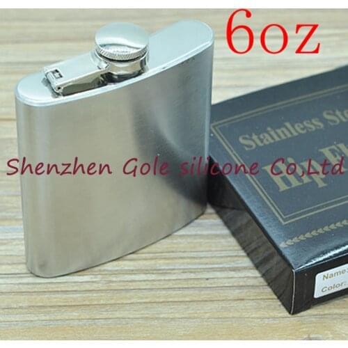 50pcs 6oz Stainless Steel Pocket Flask Russian Hip Flask Male Small Portable Mini Shot Bottles Whiskey Jug Small Gifts For Man