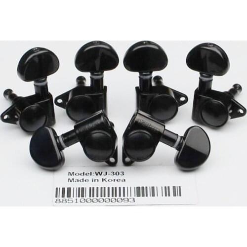 6 Pcs Wilkinson 19:1 Tuners Machine Heads WJ303 3R3L Tuners Black