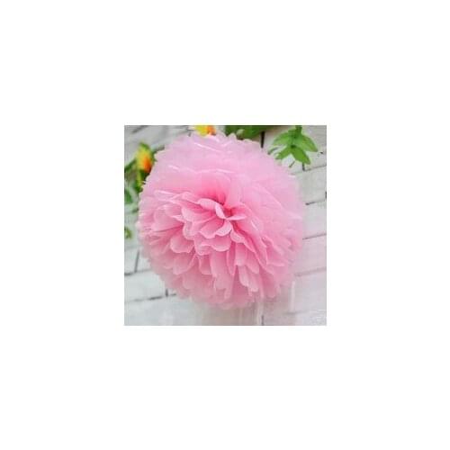 8''(20cm) elegant pink Tissue Paper Pom Poms Flower Balls Wedding Birthday Party Decoration DIY with free shipping 50pcs/lot
