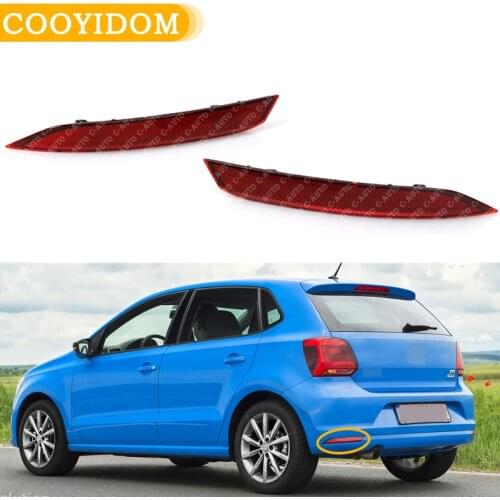 Car Rear Brake Light Bumper Reflector Tail Lights For VW POLO 2014 2015 2016 2017 6RD945105B 6RD945106B