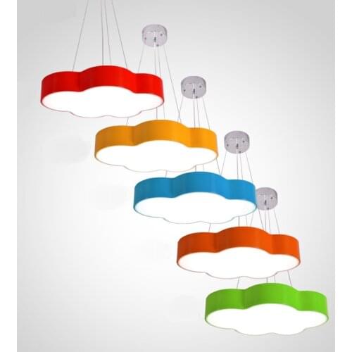 Children lamp color cloud chandelier simple modern led bedroom room lamp creative personality kindergarten playground lamp ET78