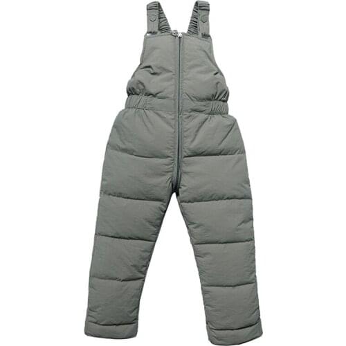 Children Overall Pants for Boys Girls Down Cotton Warm Winter Autumn 2021 New Fashion Kids Baby Thick Pant Children Jumpsuit