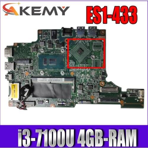 For EJ4DA REV main board: 2.0 nbglr11004 nb. glr11.004 I3-7100U 4gb ram motherboard For ACER aspire ES1-433 ES1-433G Mainboard