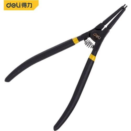 Deli Professional 9 Inches External Circlip Pliers External Bend Clamp Point Shaft Snap Ring Bent Nose Repair Hand Tools