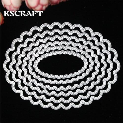 KSCRAFT Oval Lace Metal Cutting Dies Stencils for DIY Scrapbooking Stamp/photo album Decorative Embossing DIY Paper Cards