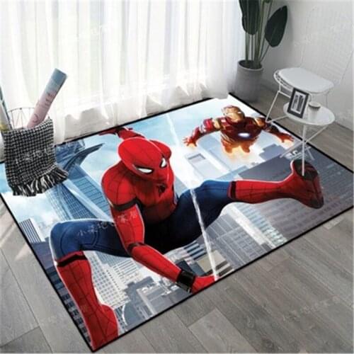 Cartoon Spiderman Wedding Floor Decorations Rug Living Room Carpet Mat Door Mat Printed Boys Bedroom Non-slip Floor Carpet
