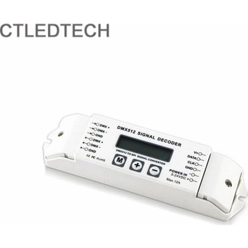 Hot LED Pixel Tape Light Controller DMX512 Decoder DC5V-24V ;for 6803/2811/8806/2801/3001/9813/18146812 DMX SPI Controoler