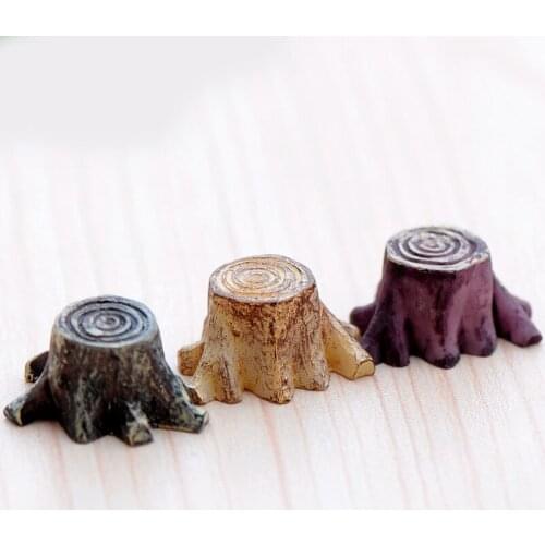 Simulation Resin Mini Stumps Tree Pier Ornaments Fish Tank Turtle Tank Ornaments Moss Micro Landscape Decorations Accessories