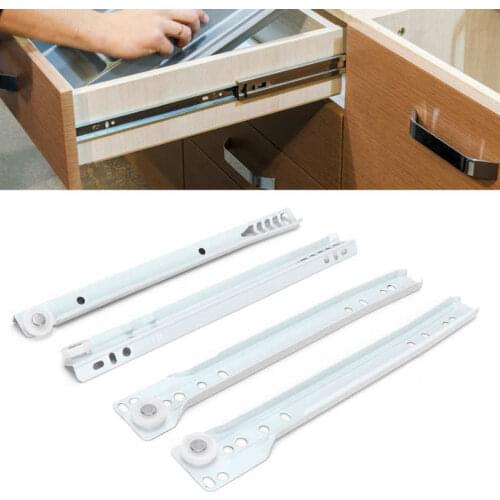 Drawer Slide Kit Cold Rolled Steel Thicken Cabinet Track Rail Furniture Hardwares Fittings Drawer Accessories